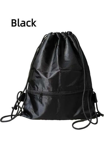 Spor, Seyahat ve Günlük Usecolor Için Basit Su Geçirmez Drawstring Çantası: Siyah (Yurt Dışından)