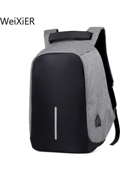 Hırsızlık Bag Erkek Dizüstü Bilgisayar Sırt Çantası Sırt Çantası Kadınlar Büyük Kapasiteli Işletme USB Şarj Kolej Öğrenci Okulu Omuz Bagkolor: Gri (Yurt Dışından)