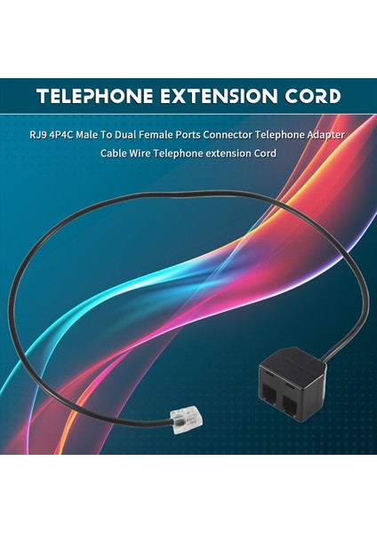 Rj9 4P4C Erkek - Çift Dişi Bağlantı Noktalı Konnektörlü Telefon Adaptör Kablosu (Yurt Dışından) fırsatları
