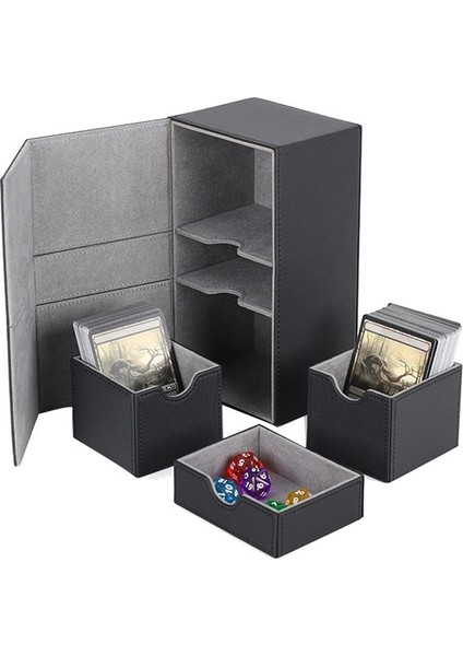 Kart Destesi Kutuları 200'DEN Fazla Kart Taşıyan Taşıma Düzenleyici Kutusu, Siyah (Yurt Dışından)