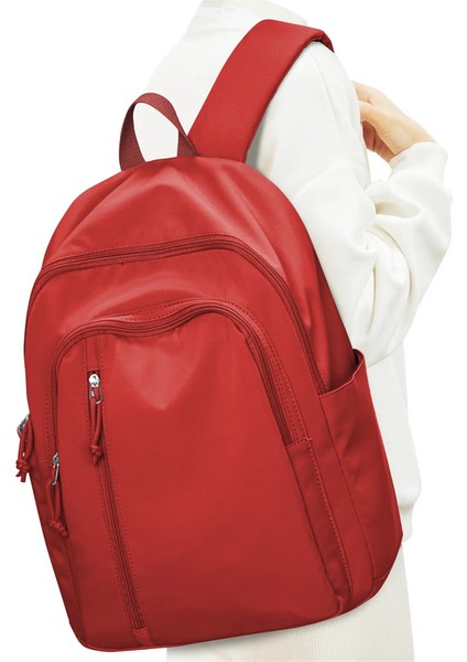 Yüksek Kaliteli Çantası Yeni Su Geçirmez Naylon Erkek Kadınlar Sırt Çantası Seyahat Sırt Çantası 15.6 Dizüstü Bilgisayar Için Çantası Genç Kızlar Bagscolor: Kırmızı (Yurt Dışından)