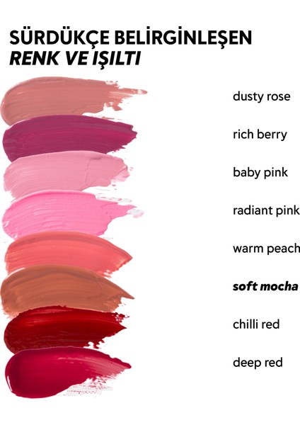 Allık Ruj Göz Farı Glow Tint Soft Mocha | Nemlendirici Makyaj | 504 Nude | Hyaluronik Asit Peptit indirimleri