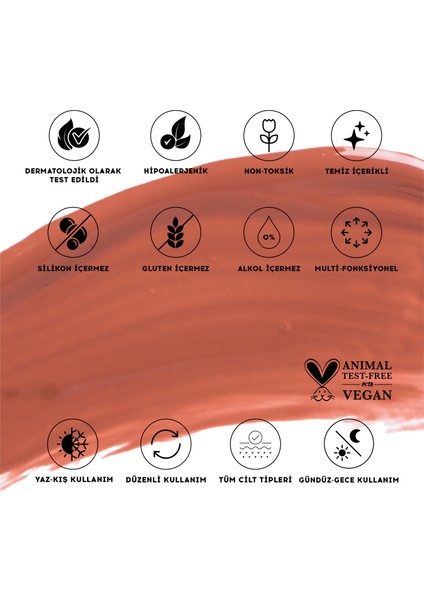 Allık Ruj Göz Farı Glow Tint Soft Mocha | Nemlendirici Makyaj | 504 Nude | Hyaluronik Asit Peptit