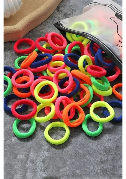 Kadın 10'lu Renkli Lastik Toka Seti