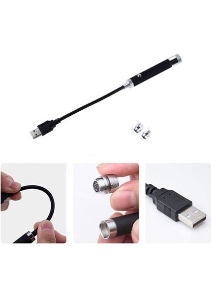 Desenli Mercekli Kırmızı Araç USB Yıldız Işıklı Iç Tavan Aydınlatması (Yurt Dışından) modelleri