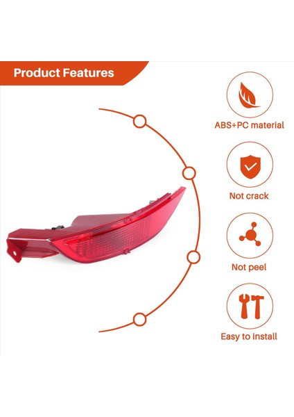 Ford Fiesta Mk7 2008-2012 Için Araç Tamponu Sol Arka Sis Lambası (Yurt Dışından)