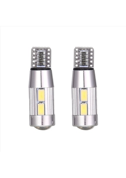 Adet W5W T10 6000K 5630 10 Smd Araba LED Ampul Sinyal Lambası Beyaz (Yurt Dışından)