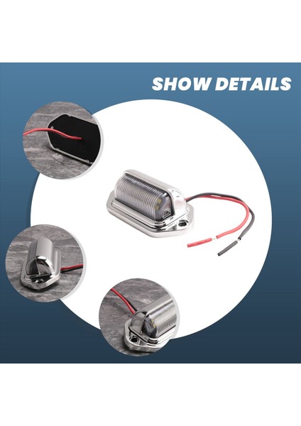 12-24V 6 LED Plaka Lambası Yürüyüş Yolu Basamaklı Lambası Karavan Römorku (Yurt Dışından) indirimleri