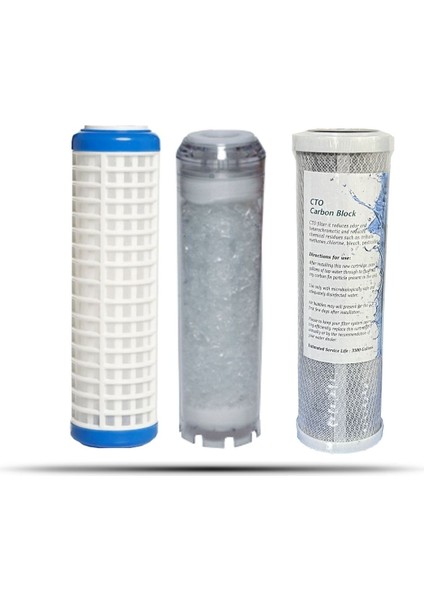 Daire Bina Sayaç Girişi 3 Aşama Arıtma Filtresi Seti 10’’ Inç