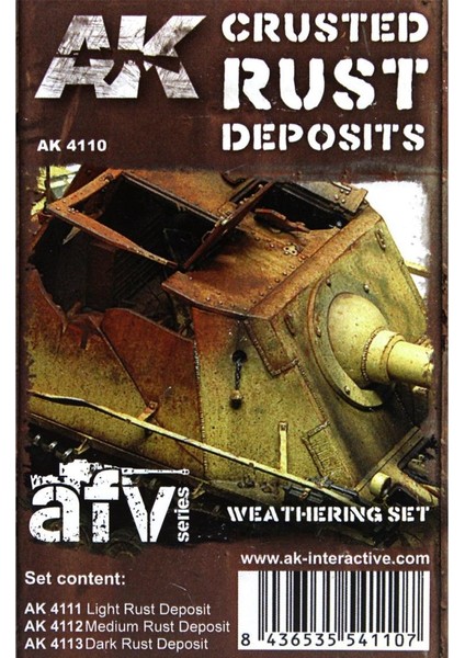 Ak 4110 3X35 Ml. Pas Öbekleri Efekti, Enamel Model Boyası Seti