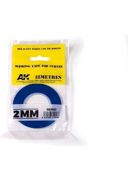 Ak 9182 2MM.X18 Metre Flexible Maskeleme Bandı