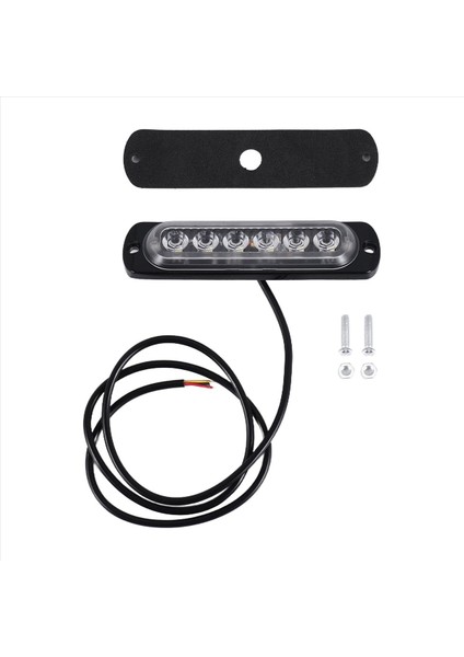 12V-24V 6led Araç Uyarı Flaşı Beyaz Yanıp Sönen (Yurt Dışından)