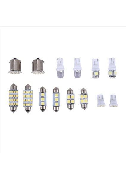 14X Beyaz LED Araç Iç Aydınlatma Tavan Lambası Ampulleri (Yurt Dışından)