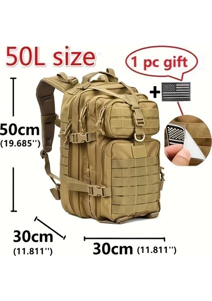 11.89GAL/ 13.21GAL, Dalı Naylon Depolama Çantası, Taşınabilir Su Geçirmez Sporcolor Kapasiteli 1 Adet Çok Fonksiyonlu Yürüyüş Sırt Çantası: Kahverengi (Yurt Dışından)