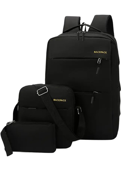 3pcs/set Sırt Çantaları Kombinasyonu Su Geçirmez Iş Dijital Set Dizüstü Bilgisayar Sırt Çantası Dijital Ürün Depolama ve Crossbody Bagcolor: Siyah (Yurt Dışından)