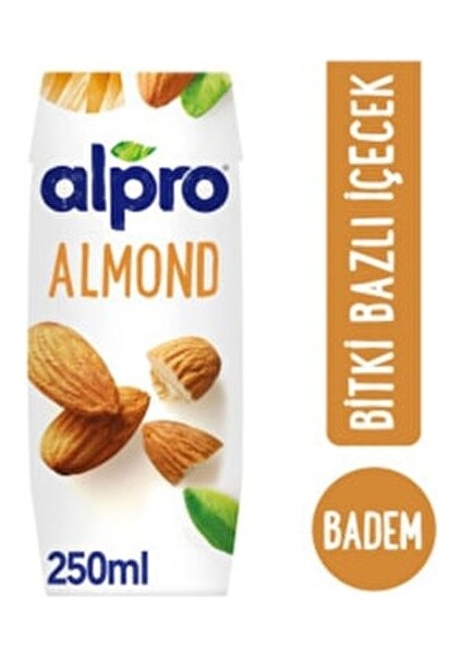 Bademli İçecek Laktozsuz ve Bitki Bazlı 250 ml Düşük Şeker ve Kalsiyum Kaynağı