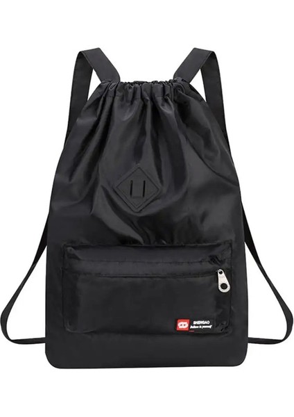 Trendy Naylon Drawstring Sırt Çantası Drawstring 5 Renk Okul Öğrenci Sırt Çantası Su Geçirmez Yıkanabilir Bilgisayar Çantası Unisexcolor: Mavi (Yurt Dışından)