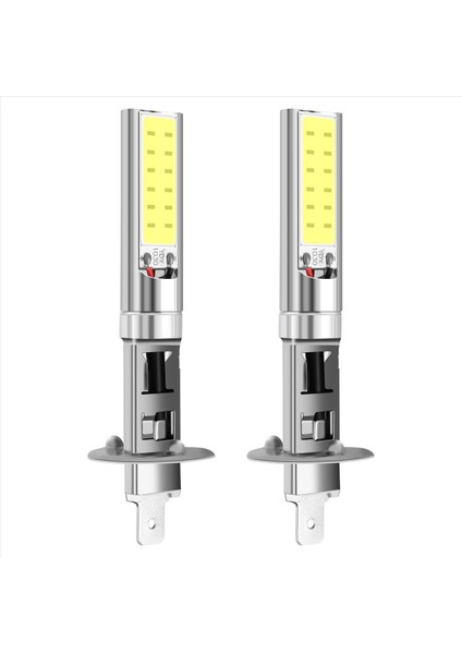 2x H1 Xenon Beyaz 6000K 7,5W Cob LED Smd Drl Sürüş Sis Lambası Ampulü (Yurt Dışından)