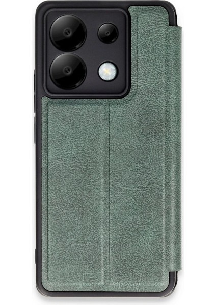 Xiaomi Redmi Note 13 Pro 5g Kılıf Flip Cover - Koyu Yeşil (K95)