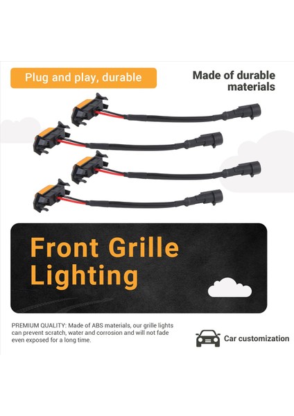 Toyota LED Izgara Işıkları 4 Adet (Amber Kabuk Sarı Işık) Için (Yurt Dışından) fırsatları