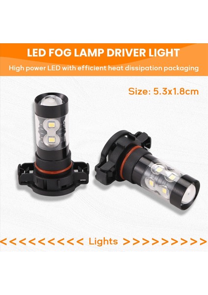 2x 50W Süper Beyaz LED Sis Farları Sürüş Ampulleri Gündüz Farı (Yurt Dışından) fırsatları