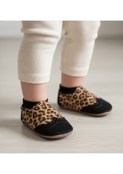 Hakiki Deriden Patik Brogue Leopard