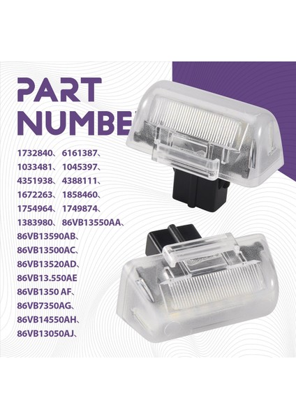 Ford Transit Tourneo Mk5 Mk6 Mk7 Için 2x LED Plaka Lambası Beyaz (Yurt Dışından) fırsatları