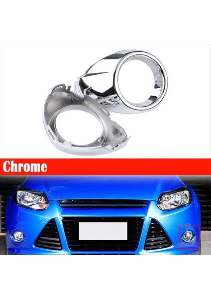 Ford Için Krom Ön Tampon Sis Farı Çerçevesi Trim Izgara Kapağı (Yurt Dışından)