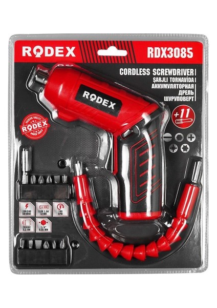 2ın1 Kullanım=düz - Tabanca Şarjlı Tornavida 11PCS Uç Ulaşılması Zor Alanlar Aparatı (5324)