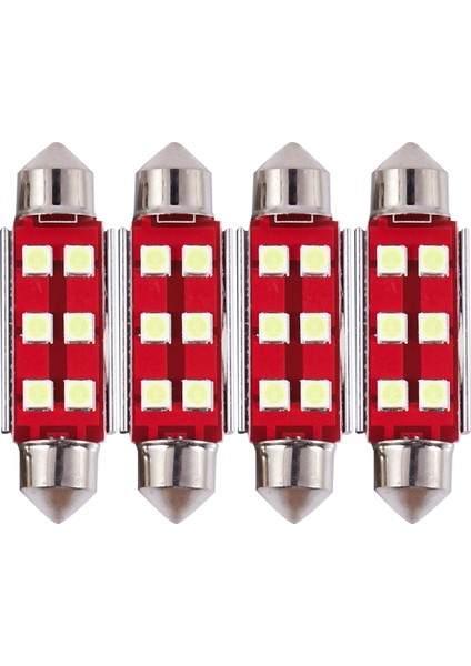 Süper Parlak Hatasız 6-Smd 3030 Yonga Seti 41 mm Lambalar (4'lü Paket) (Yurt Dışından)