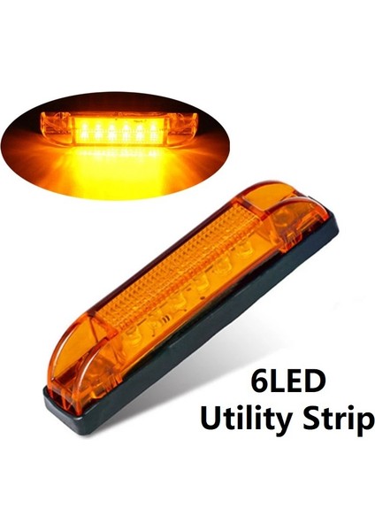 Inç Amber LED Işık 12V Kapalı Şerit Çubuk Işıkları 6led Karavan Deniz Teknesi (Yurt Dışından) fiyatları
