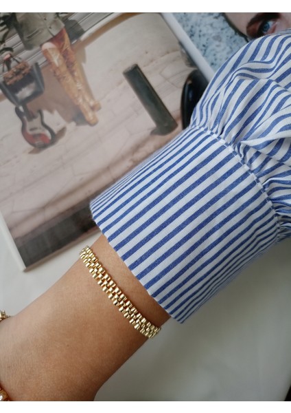 Gold 14K Altın Kaplama Rengi Tane Kadın Bileklik modelleri