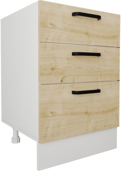 Napoli Alt Dolap Ayaklı Çekmece Modül Dolap 60 cm