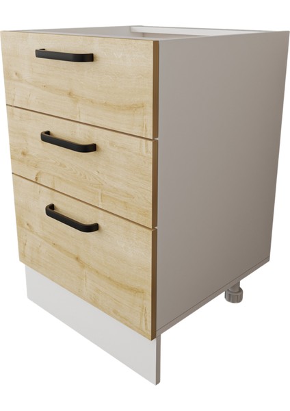Napoli Alt Dolap Ayaklı Çekmece Modül Dolap 60 cm fiyatları