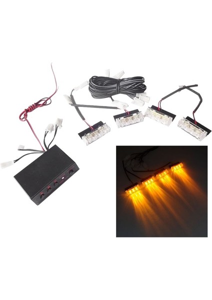 Tek Sürükleme Dört Flaş Işığı Sinyal Işıkları Araba LED Işıkları, Sarı Işık (Yurt Dışından) fiyatları