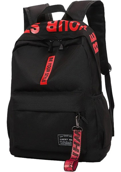 Şık Hafif Hafif Öğrenci Sırt Çantası Özelleştirilebilir Logo Gündelik Çift Omuz Çanta Ark Omuz Askısı Polyester Astar Oxfordcolor: Beyaz/beden: Tek Beden (Yurt Dışından)