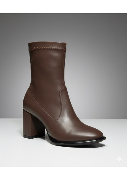 Boğazı Streçli Kalın Topuklu Kadın Bot 878602-Z