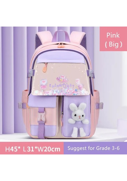Sevimli Okul Sırt Çantası Kızlar Okul Çantası Su Geçirmez Kitap Çantası Öğrenci Sırt Çantası Birçok Cepli Ilköğretim Okul Çantaları Çocuk Rakibe: 2230 Küçük Pembe (Yurt Dışından)