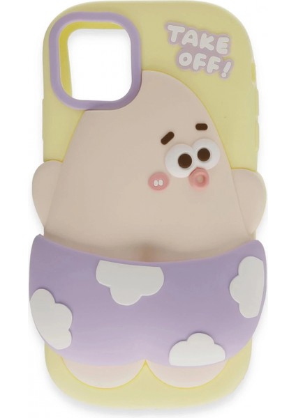 iPhone 12 Kılıf Poky Karakter Silikon Kapak - Desen 5 (K95)