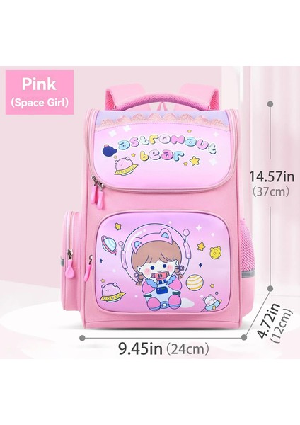 Çocuklar Ilkokul Öğrencileri Okul Çantası Kızlar 1, 2, 3, 4, 5, 6 Sınıflar 6-12 Yaşında Omuzlar Sırt Çantası Sevimli Su Geçirmez Renk: Pembe Küçük (Yurt Dışından)