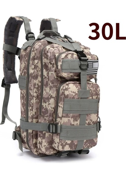 30L/50L 1000D Naylon Su Geçirmez Trekking Balıkçılık Av Çantası Sırt Çantası Açık Sırt Çantaları Taktik Spor Kampı Yürüyüş: Camoblack (30L) (Yurt Dışından)