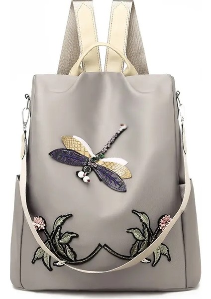 Yogodlns Moda Nakış Sırt Kadınlar Su Geçirmez Oxford Seyahat Büyük Kapasiteli Sırt Dizüstü Bilgisayar Backpackcolor: Winered (Yurt Dışından)