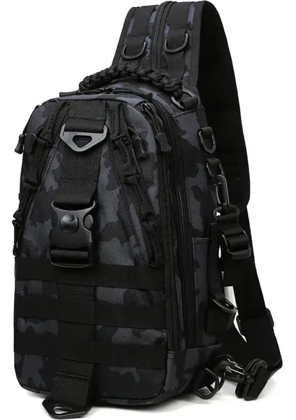 Açık Balık Tutma Çantası Su Geçirmez Yürüyüş Bisiklet Seyahati Sırt Çantası Omuz Taktik Torba Göğüs Paketi Balık Yemleri Araçlar Sırtlı: Scorpio Camou (Yurt Dışından)