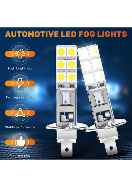 4 Adet H1 6000K Süper Beyaz 80W LED Far Ampulleri Kiti Sis Lambası (Yurt Dışından) fırsatları