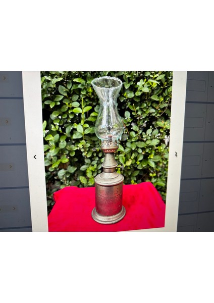 Fransız Pirinç Antika Gaz Lambası 26 cm Boyunda fırsatları