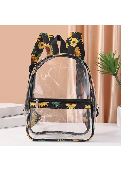 Pvc Sırt Çantası, Büyük Kapasiteli Kadın Sırt Çantası, Çocuk Sırt Çantası Organizatör Çantası, Şeffaf Çanta, Su Geçirmez ve Leke Direnci: Gri (Yurt Dışından)