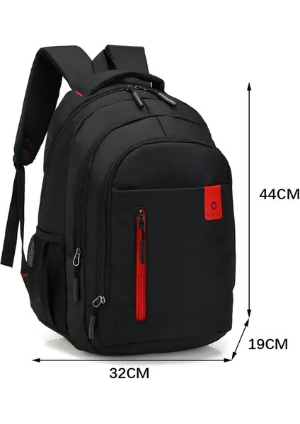 Erkekler Sırt Çantaları Oxford Su Geçirmez Sırplı Işletme Bilgisayar Çantası Sıradan Seyahat Sırt Çantası Kıdemli Lise Öğrenci Öğrenci Schoolbag Renk: Red-B (Yurt Dışından)