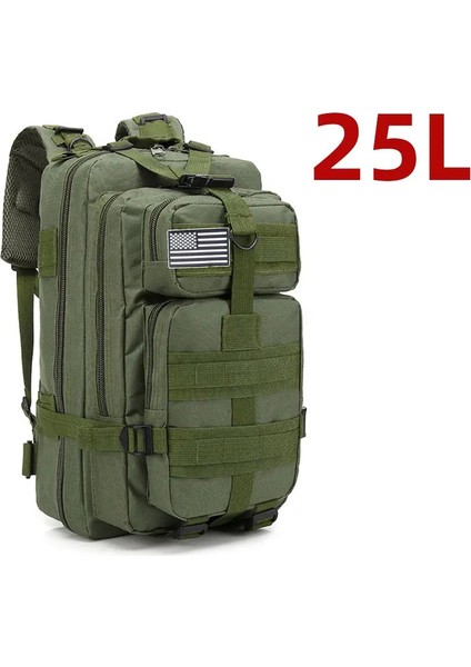 25L/50L Sağlam Naylon Su Geçirmez Taktik Sporlar Trekking Balıkçılık Avcılığı Kamp Yürüyüş Çantası Sırt Çantası Açık Sırp Çekileri Renk: 25L (Yeşil) (Yurt Dışından)