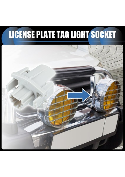 Honda Için 2 Adet Plaka Etiketi Işık Soketi Lamba Konnektör Muhafazası (Yurt Dışından) modelleri