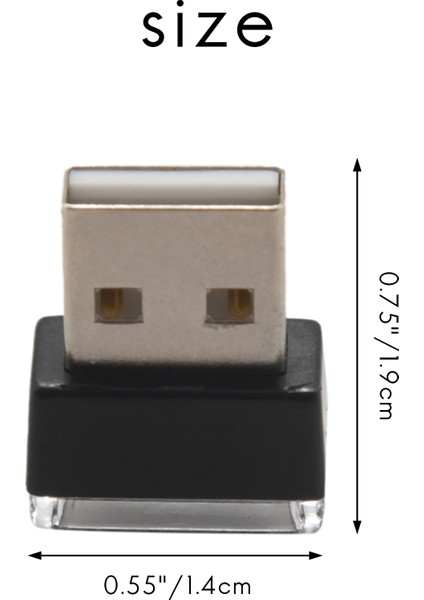 Mini USB LED Araç Lambası Araç Iç Mekan USB Atmosfer Işığı Fişi Sarı (Yurt Dışından) fırsatları